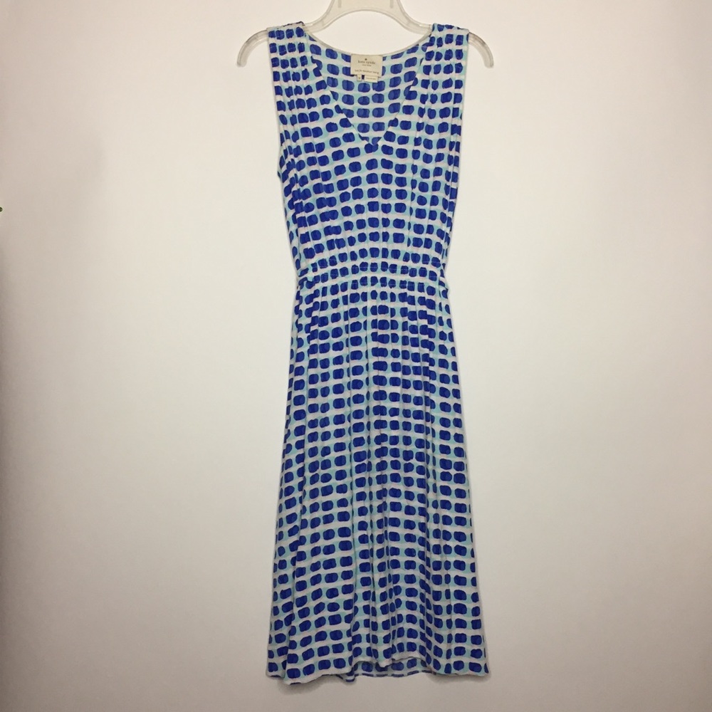Kate Spade New York Island Stamp Tie Back Dress M - Picture 3 of 12